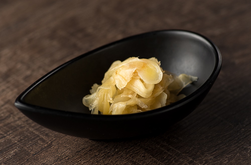 Uso do gengibre em conserva na culinária japonesa